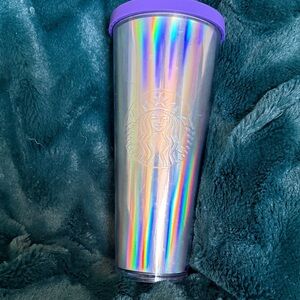 Starbucks Holographic Tumbler with Purple Lid